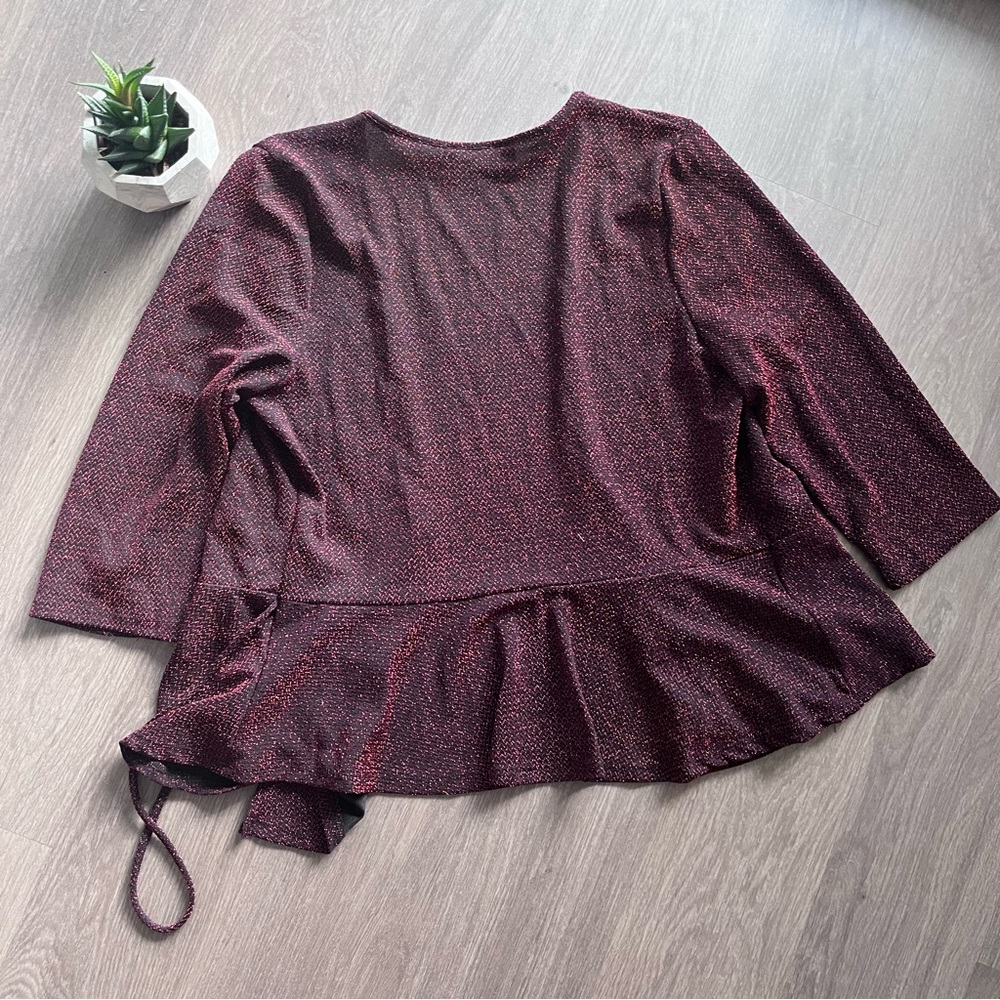 ARTIZAN ROBIN BARRE Red & Black Glitter Jacket - Picture 14 of 14